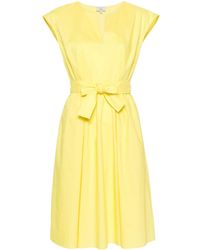 Woolrich - Popeline-Kleid mit V-Ausschnitt - Lyst