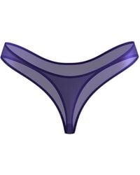 Scandale - Show Me More Foil-Effect Tulle Thong - Lyst