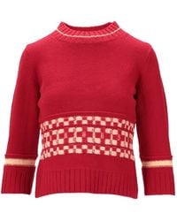 B.B. Wallace - Gerippter Pullover Mit Geometrischem Muster - Lyst