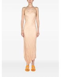 Philosophy Di Lorenzo Serafini - Asymmetric Pleated Midi Dress - Lyst