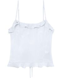 Low Classic - Top sin mangas con volantes - Lyst
