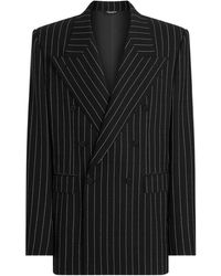 Dolce & Gabbana - Blazer Doppiopetto A Righe - Lyst