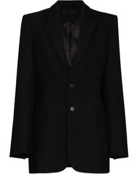 Wardrobe NYC - X Browns 50 Single-breasted Blazer - Women's - Cupro/virgin Wool - Lyst