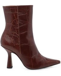 Ángel Alarcón - Croc-Effect Leather Ankle Boots - Lyst