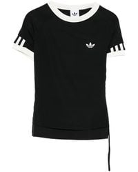 adidas - Camiseta con tres rayas y logo - Lyst