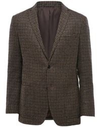 Corneliani - Check-Pattern Single-Breasted Blazer - Lyst