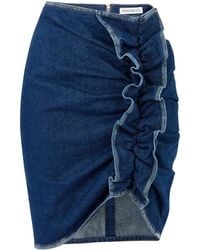 Nina Ricci - Drapierter Jeansrock - Lyst