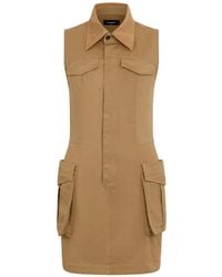 DSquared² - Lace-Up Cargo Dress - Lyst