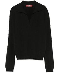 Max Mara - Bobble-Knit Polo Sweater - Lyst