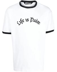 Palm Angels - Slogan-Print Short-Sleeve T-Shirt - Lyst