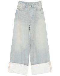 adidas - Cuffed Light Denim Trousers - Lyst