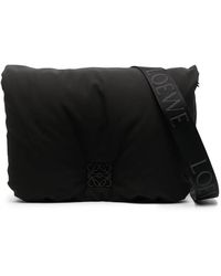 Loewe - Gepolsterte Schultertasche Mit Logo-Schild - Lyst