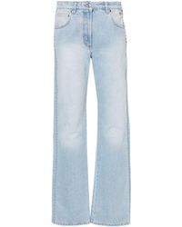 MSGM - Halbhohe Straight-Leg-Jeans - Lyst