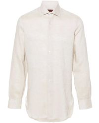 Barba Napoli - Chemise En Lin À Manches Longues - Lyst