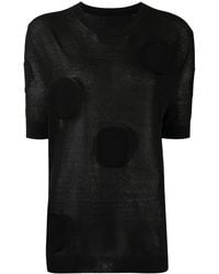 Uma Wang - Circle-Motif Short-Sleeved Knitted Top - Lyst