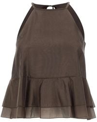 Kaos - Ruffled Tie-Fastening Top - Lyst