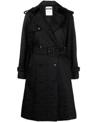 Moschino - Logo-print Belted Trench Coat - Lyst