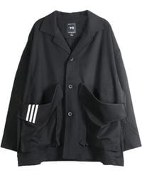 Y-3 - Chore Oversized Logo-Patch Coat - Lyst