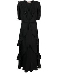 Twin Set - Ruffled Short-Sleeve Maxi Dress - Lyst