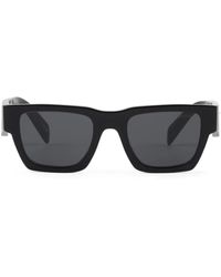 Prada - Square-Frame Logo-Engraved Sunglasses - Lyst