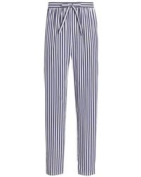 Dolce & Gabbana - Striped Poplin Vanity Trousers With Piping - Lyst