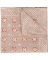 Eleventy Einstecktuch mit Blumen-Print - Pink