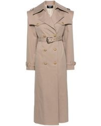 Balmain - Trench Coat In Linen And Cotton - Lyst