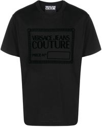 Versace - Flocked Logo T-shirt - Lyst