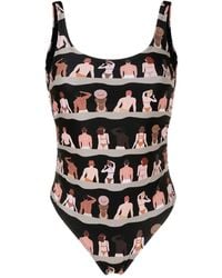 Amir Slama - Graphic-Print One-Piece Swimsuit - Lyst