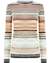 Missoni - Striped Crew-Neck Sweater - Lyst