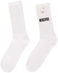 Moschino - Goose Embroidered-Logo Socks - Lyst