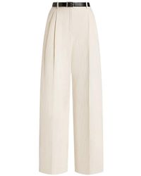 Dolce & Gabbana - Rustic Cotton And Linen Canvas Trousers - Lyst