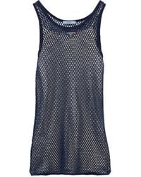 Prada - Vestido corto de malla - Lyst