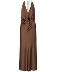 ROTATE BIRGER CHRISTENSEN - Elegant Halter Neck Long Dress With Deep V-Neckline - Lyst