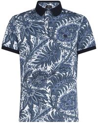 Etro - All-over Graphic-print Polo Shirt - Lyst