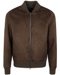 Herno - Ribbed-Trim Bomber Jacket - Lyst
