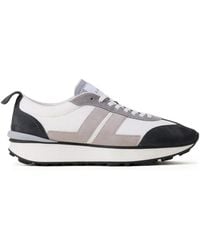Lanvin - Bumpr Suede Panelled Sneakers - Lyst
