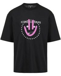 Iceberg - Smile-Print Cotton T-Shirt - Lyst