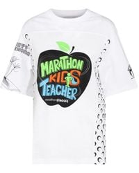 Marine Serre - T-Shirt Mit Grafischem Print - Lyst