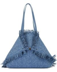 Akris - Medium Fringed-Edges Woven Tote Bag - Lyst