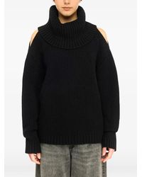 Semicouture - Totty Cold-Shoulder Roll-Neck Sweater - Lyst