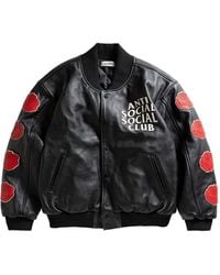 ANTI SOCIAL SOCIAL CLUB - Veste En Cuir À Logo - Lyst