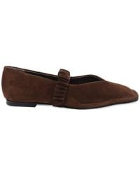 Alohas - Square-Toe Ruched Ballet Flats - Lyst