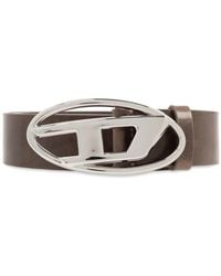 DIESEL - Logo-Buckle Leather Belt - Lyst