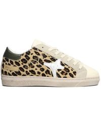 AMA BRAND - Leopard-Print Star-Patch Sneakers - Lyst