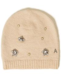 Twinset - Bonnet Côtelé À Ornements En Cristal Et Perles - Lyst