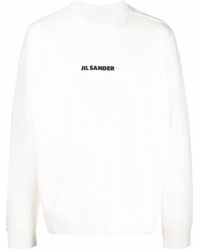 Jil Sander - Logo-Print Crew Neck Sweatshirt - Lyst