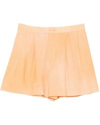 Ermanno Scervino - Pleated Buttoned Shorts - Lyst