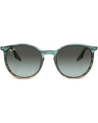 Ray-Ban - Gafas de sol con montura redonda y logo - Lyst