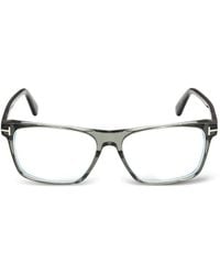 Tom Ford - Lunettes De Vue Rectangulaires À Logo T - Lyst